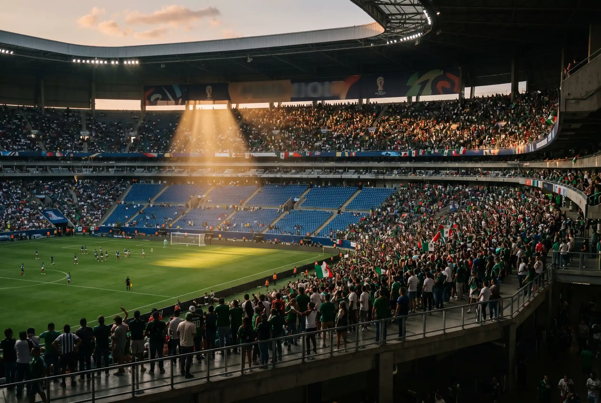Empty seats at a 2026 World Cup match in Guadalajara