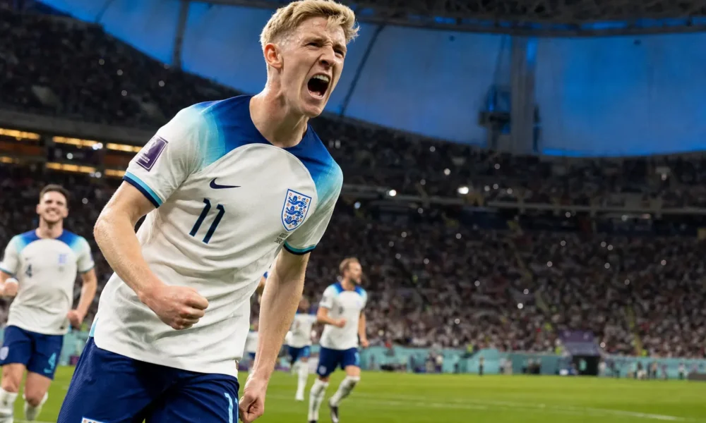 Anthony Gordon England Argentina World Cup semifinal goal celebration
