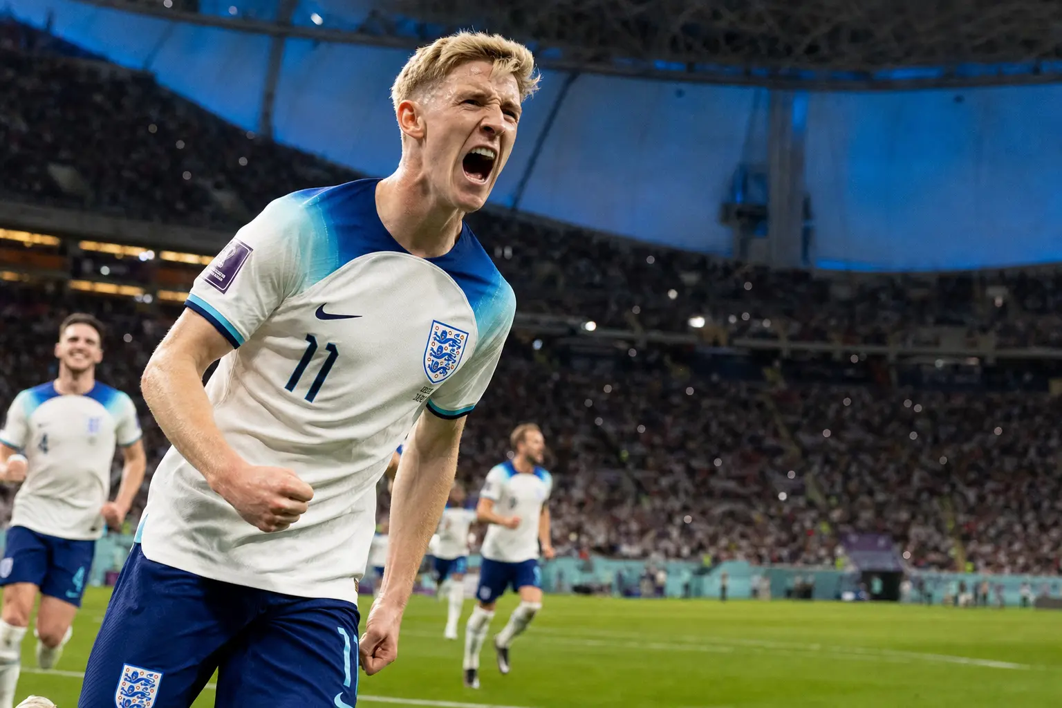 Anthony Gordon England Argentina World Cup semifinal goal celebration