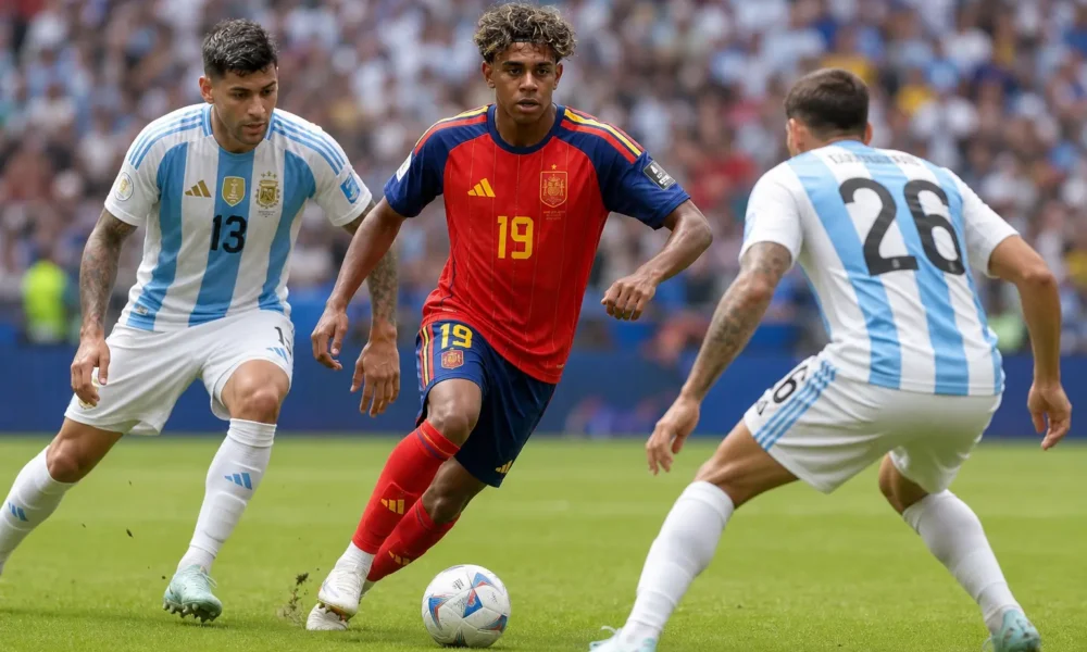 Lamine Yamal dribbling Spain World Cup 2026 final