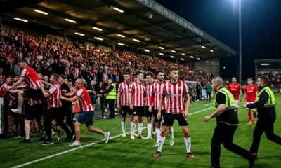 Derry City CSKA Sofia Europa League Brandywell crowd trouble exit