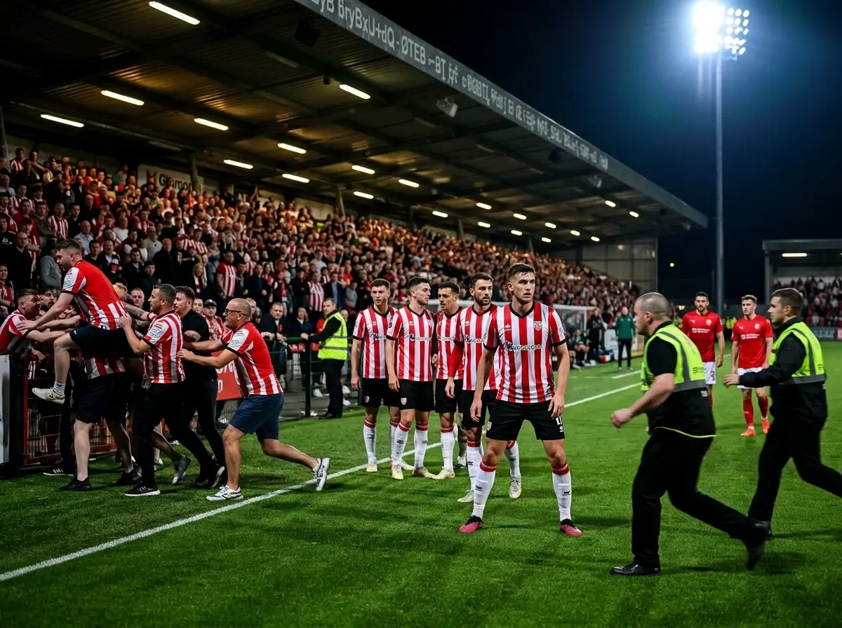 Derry City CSKA Sofia Europa League Brandywell crowd trouble exit