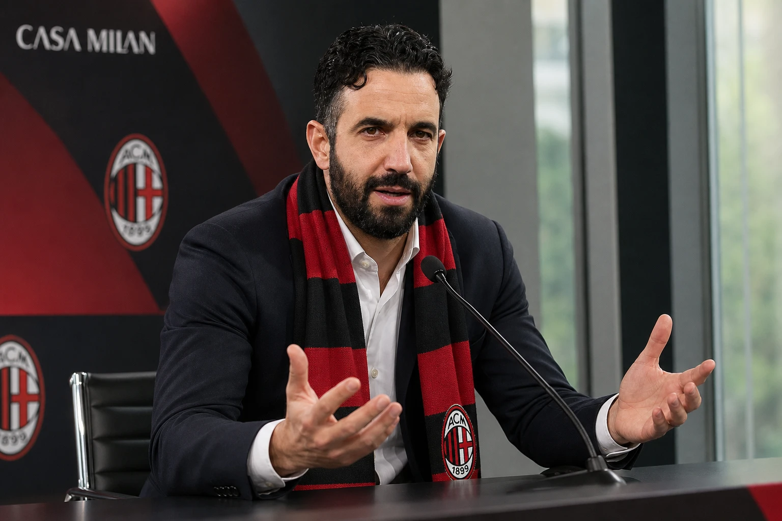 Ruben Amorim AC Milan unveiling press conference mistakes admission