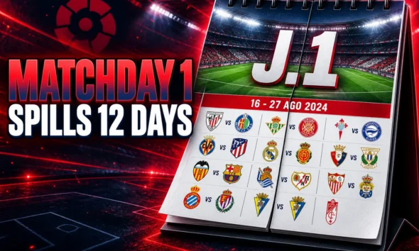LaLiga 2026-27 calendar Matchday 1 12-day start