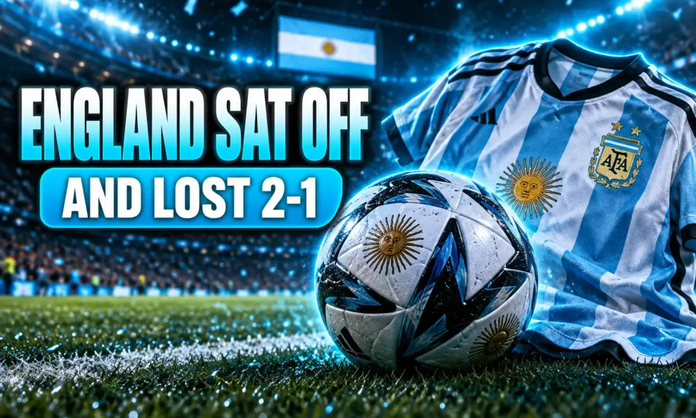 Messi sets up both goals England lose 2-1