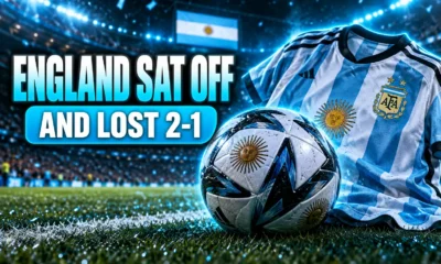 Messi sets up both goals England lose 2-1