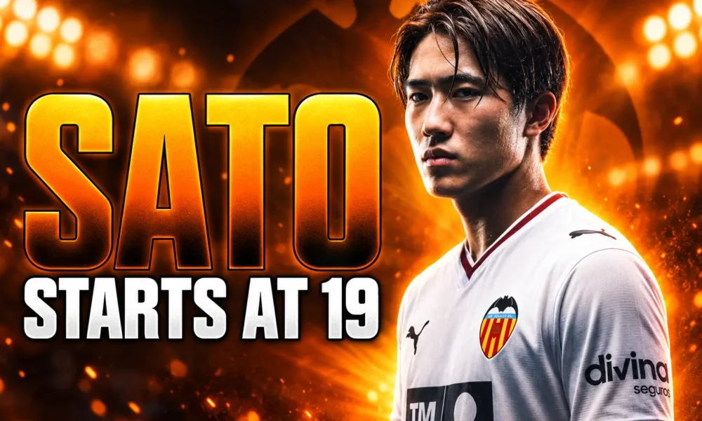 Ryunosuke Sato Valencia first Japanese La Liga starter