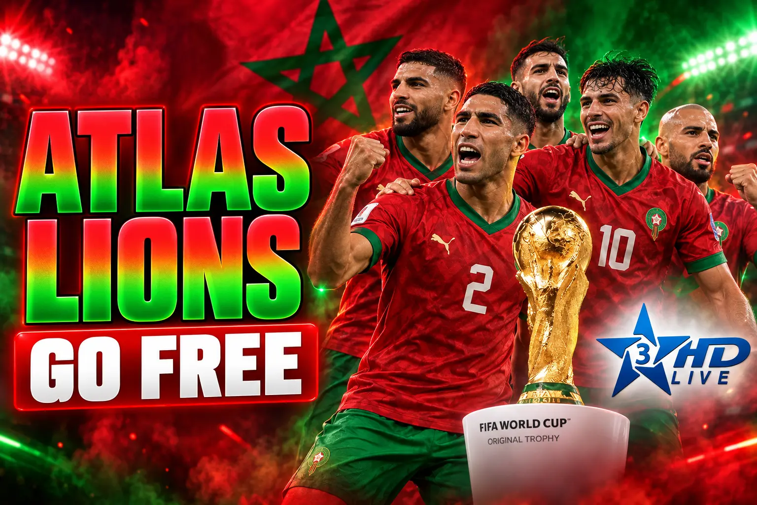 SNRT Morocco World Cup 2026 free TV rights