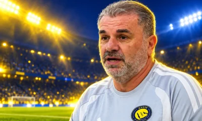 Ange Postecoglou walks back second-year trophy line