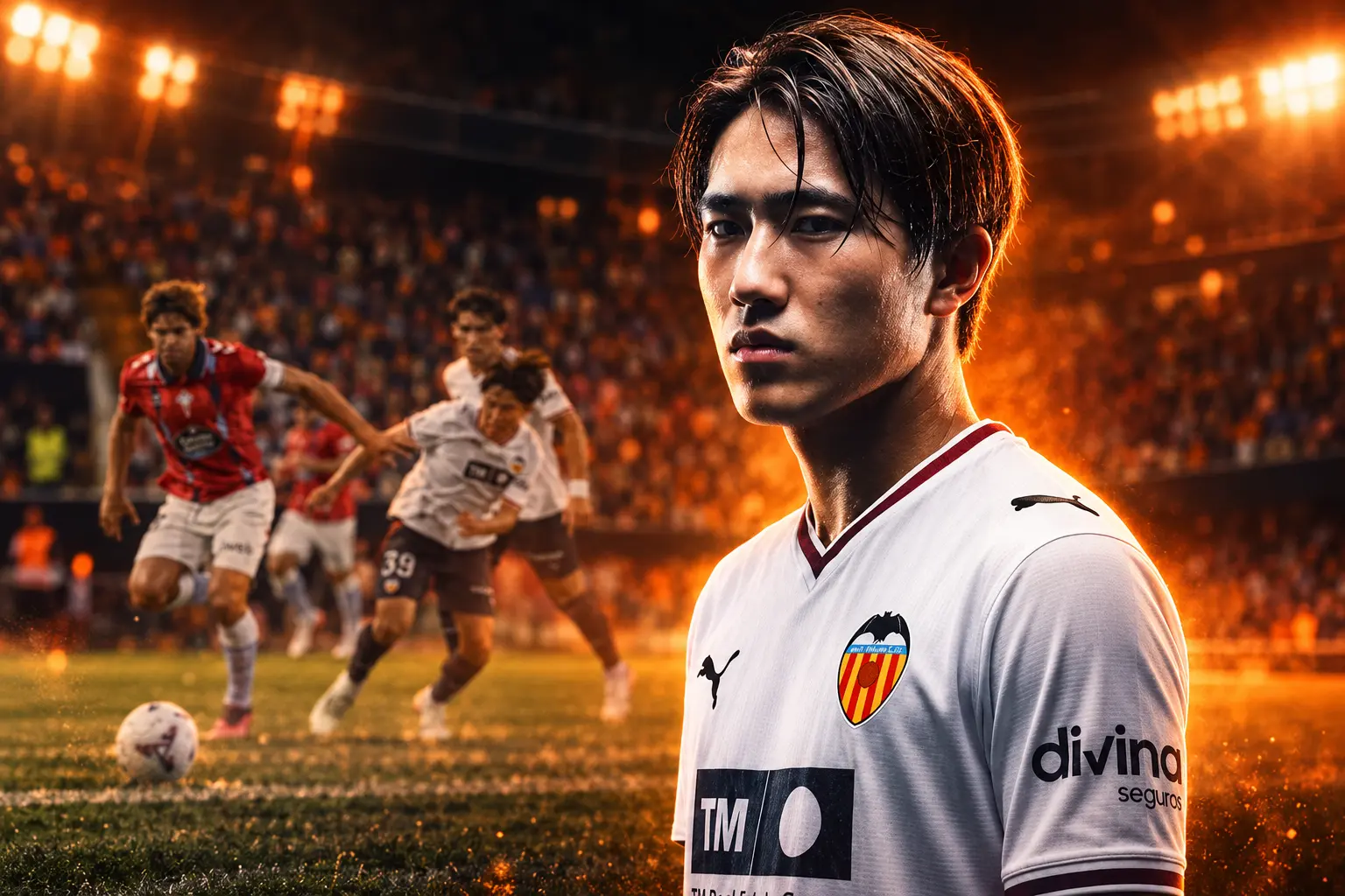 Ryunosuke Sato Valencia first Japanese La Liga starter