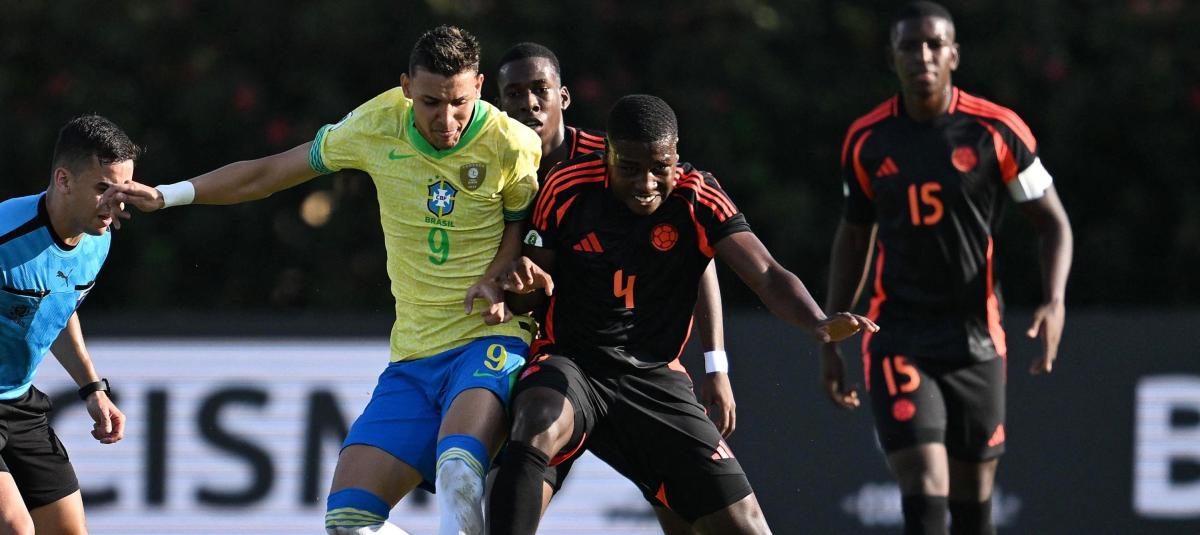 Brasil vs Colombia en el Sudamericano sub 20