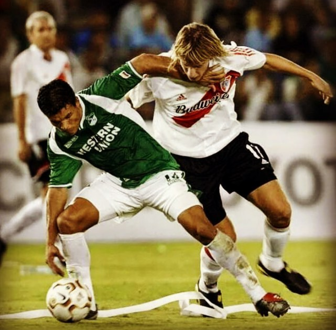 El 'Cocho' Patiño disputando la Copa Libertadores con el Deportivo Cali 