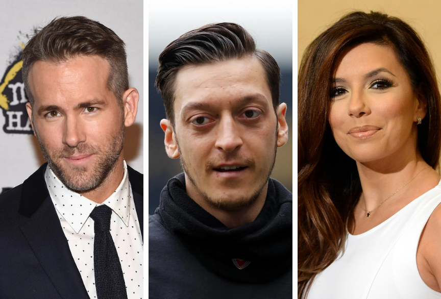 Ryan Reynolds, Mesut Özil y Eva Longoria socios del grupo Tylis-Porter.