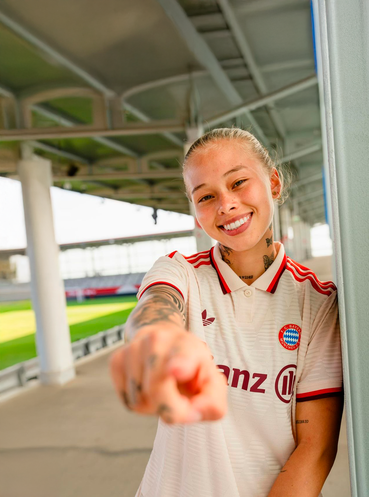 Ana María Guzman con el Bayern Munich.