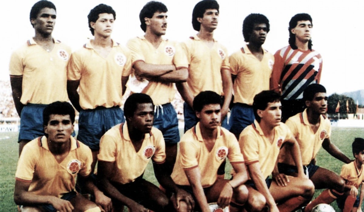 La Selección Colombia sub-20 que disputó el Mundial de Chile 1987